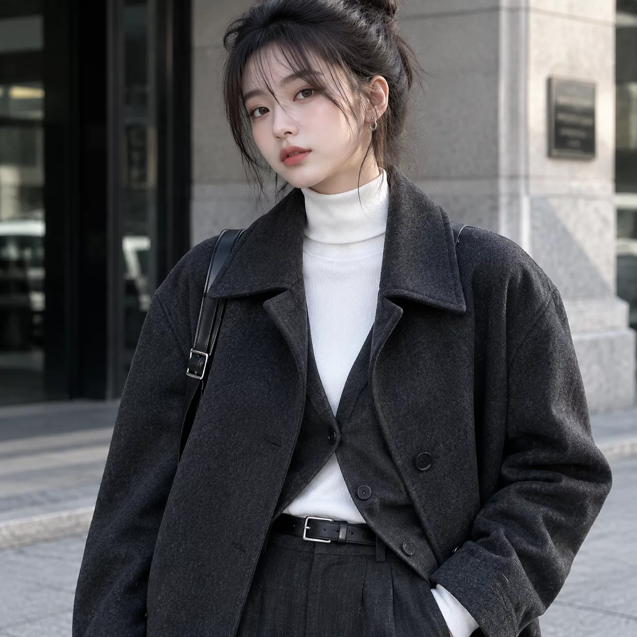 모노톤 실루엣 디테일